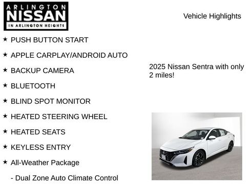 New 2025 Nissan Sentra SV w/ All-Weather Package image 8