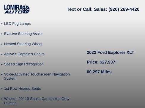 Used 2022 Ford Explorer XLT w/ XLT Sport Appearance Package AWD/4WD image 9