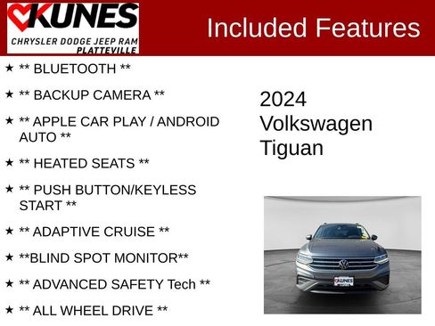 Used 2024 Volkswagen Tiguan S AWD/4WD image 2