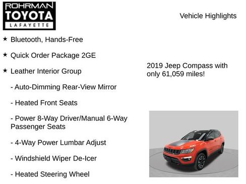 Used 2019 Jeep Compass Trailhawk w/ Leather Interior Group AWD/4WD image 7