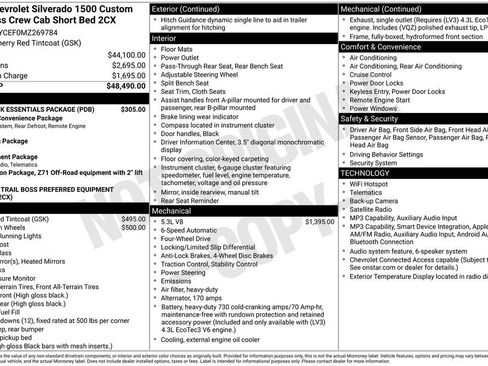 Used 2021 Chevrolet Silverado 1500 Custom Trail Boss w/ LPO, Dark Essentials Package AWD/4WD image 11