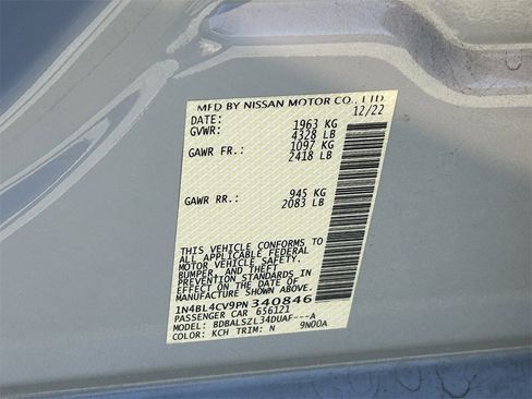 Certified 2023 Nissan Altima 2.5 SR w/ SR Premium Package image 11