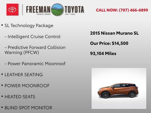 Used 2015 Nissan Murano SL w/ SL Technology Package FWD image 5