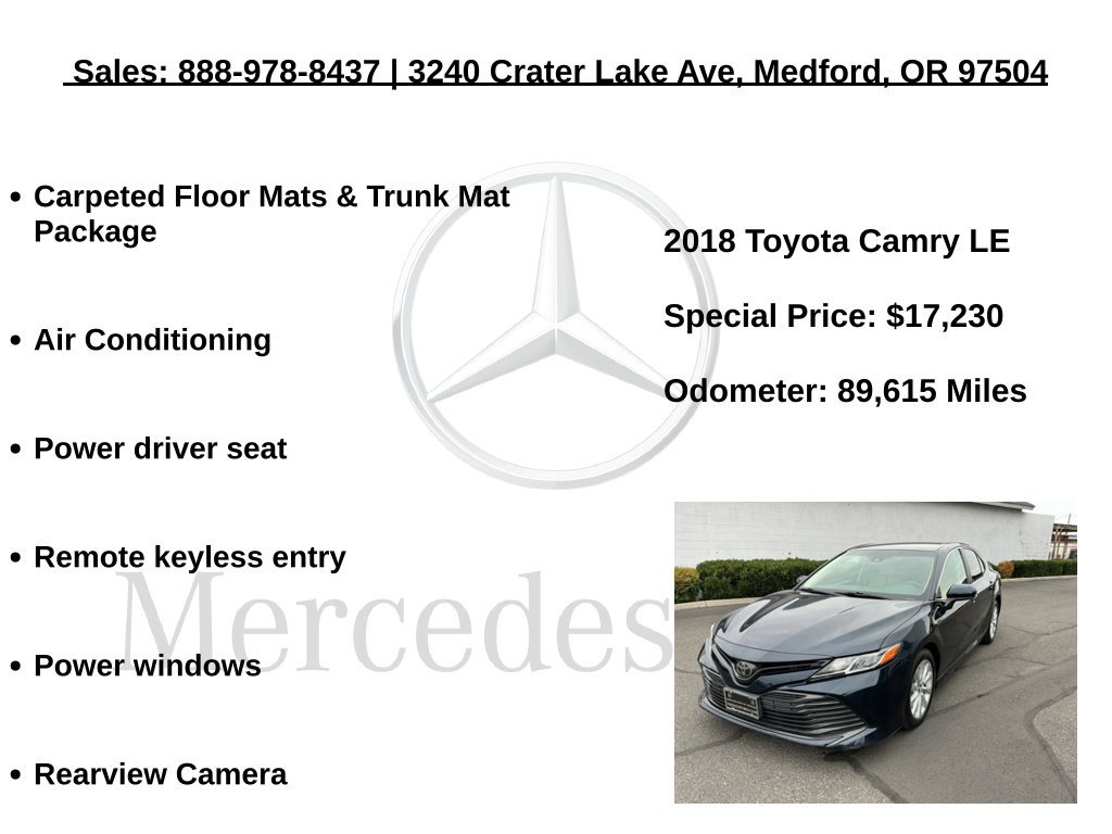 Used 2018 Toyota Camry LE FWD image 6