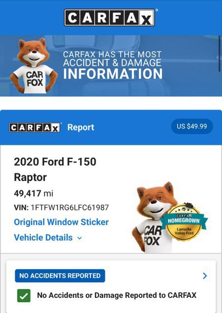 Used 2020 Ford F150 Raptor w/ Equipment Group 802A Luxury AWD/4WD image 8
