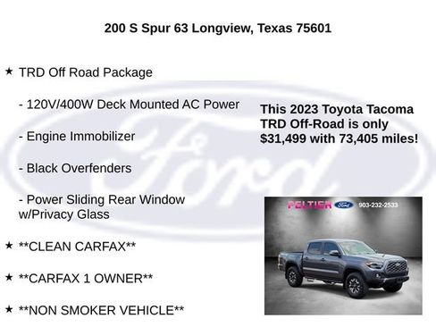Used 2023 Toyota Tacoma TRD Off-Road AWD/4WD image 5