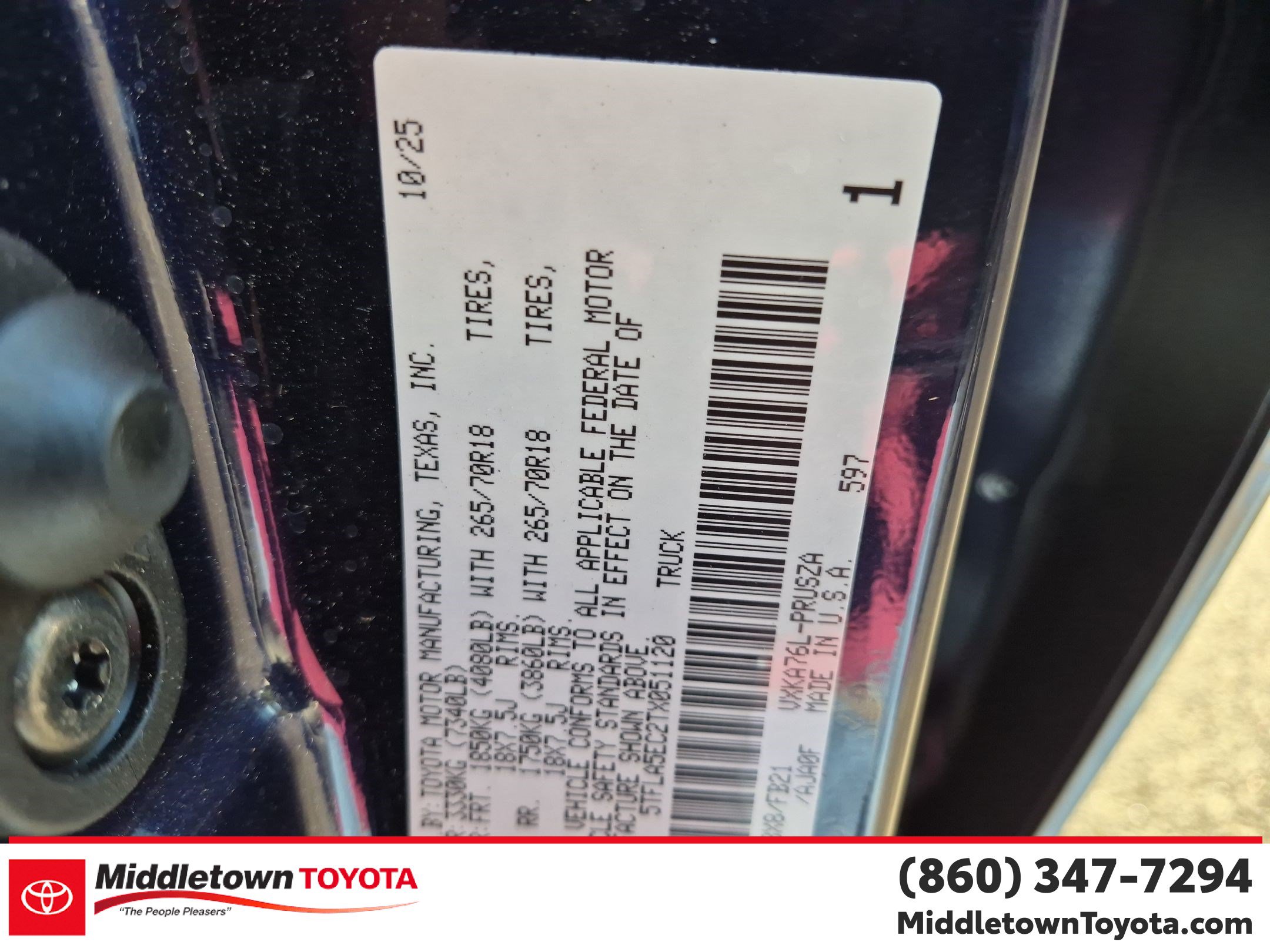 Certified 2026 Toyota Tundra SR5 w/ TRD Off-Road Package AWD/4WD image 39