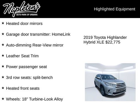 Used 2019 Toyota Highlander XLE AWD/4WD image 7