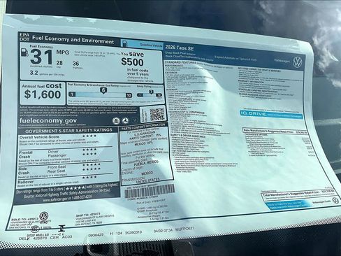 New 2026 Volkswagen Taos SE FWD image 21