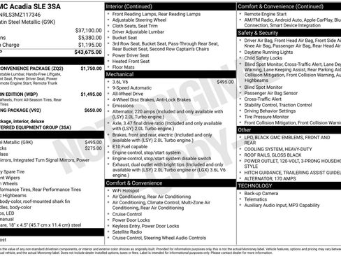 Used 2021 GMC Acadia SLE w/ Driver Convenience Package image 4