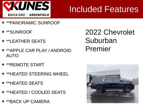 Used 2022 Chevrolet Suburban Premier w/ Premium Package image 2