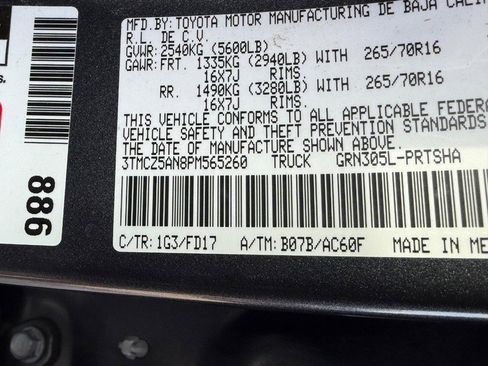 Certified 2023 Toyota Tacoma TRD Off-Road w/ Black Out Package (TMS) image 23