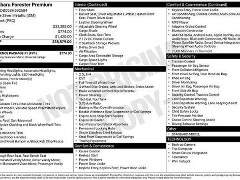 Certified 2025 Subaru Forester Premium w/ Convenience Package #1 AWD/4WD image 32