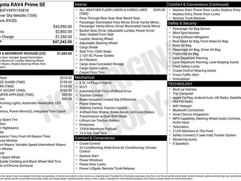 Used 2023 Toyota RAV4 SE w/ Weather & Moonroof Package AWD/4WD image 2