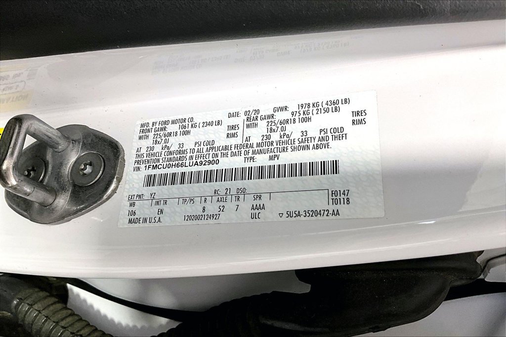 Certified 2020 Ford Escape SEL FWD image 32