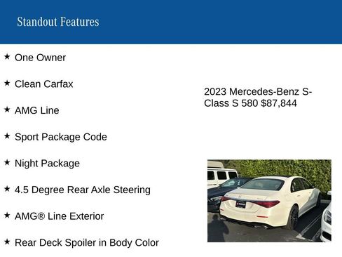 Used 2023 Mercedes-Benz S 580 4MATIC Sedan image 9