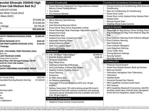 Used 2026 Chevrolet Silverado 3500 High Country w/ High Country Premium Package AWD/4WD image 29
