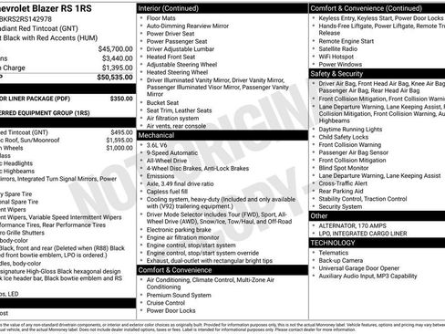 Certified 2024 Chevrolet Blazer RS w/ LPO, Floor Liner Package image 37