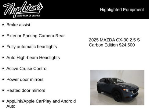Used 2025 MAZDA CX-30 AWD 2.5 S w/ Preferred Package image 16