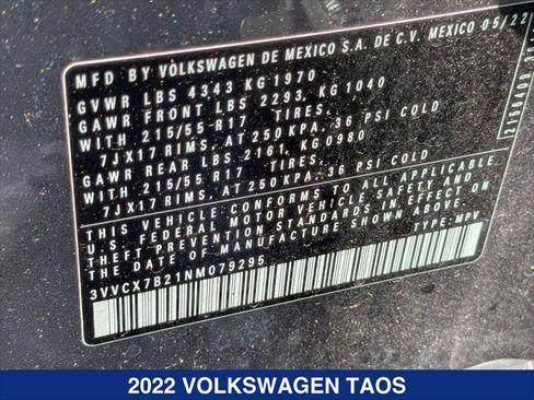 Used 2022 Volkswagen Taos S FWD image 23