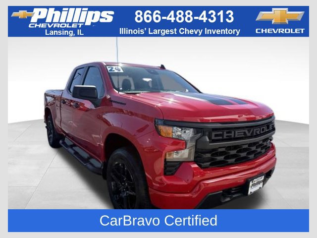 Certified 2024 Chevrolet Silverado 1500 Custom w/ Rally Edition AWD/4WD 360° Tour