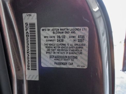 Used 2002 Aston Martin DB7 Vantage image 57