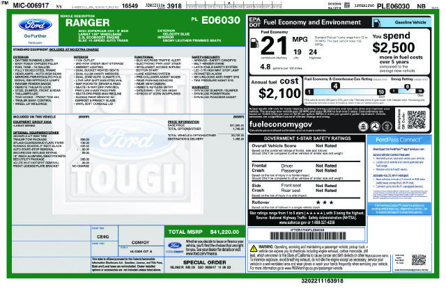 Used 2023 Ford Ranger Lariat w/ Trailer Tow Package AWD/4WD image 9