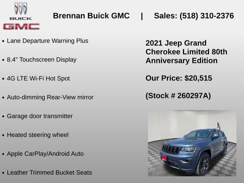 Used 2021 Jeep Grand Cherokee Limited w/ Quick Order Package 28K 80th AWD/4WD image 12