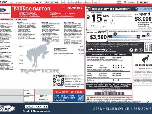 New 2025 Ford Bronco Raptor image 29