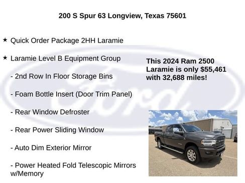Used 2024 RAM 2500 Laramie w/ Sport Appearance Package AWD/4WD image 5
