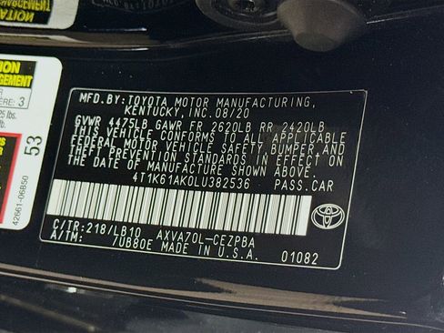 Certified 2020 Toyota Camry XSE FWD image 31