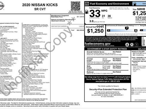 Used 2020 Nissan Kicks SR FWD image 3