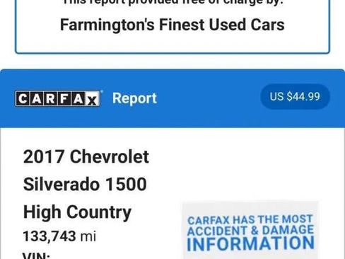 Used 2017 Chevrolet Silverado 1500 High Country AWD/4WD image 7