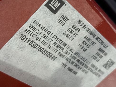 Certified 2016 Chevrolet Corvette Stingray w/ 2LT Preferred Equipment Group image 34