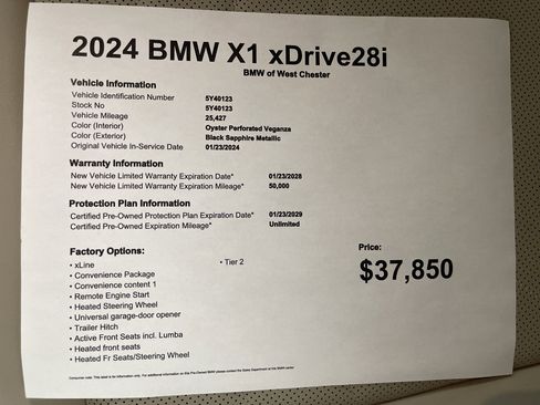 Certified 2024 BMW X1 xDrive28i w/ Convenience Package image 11