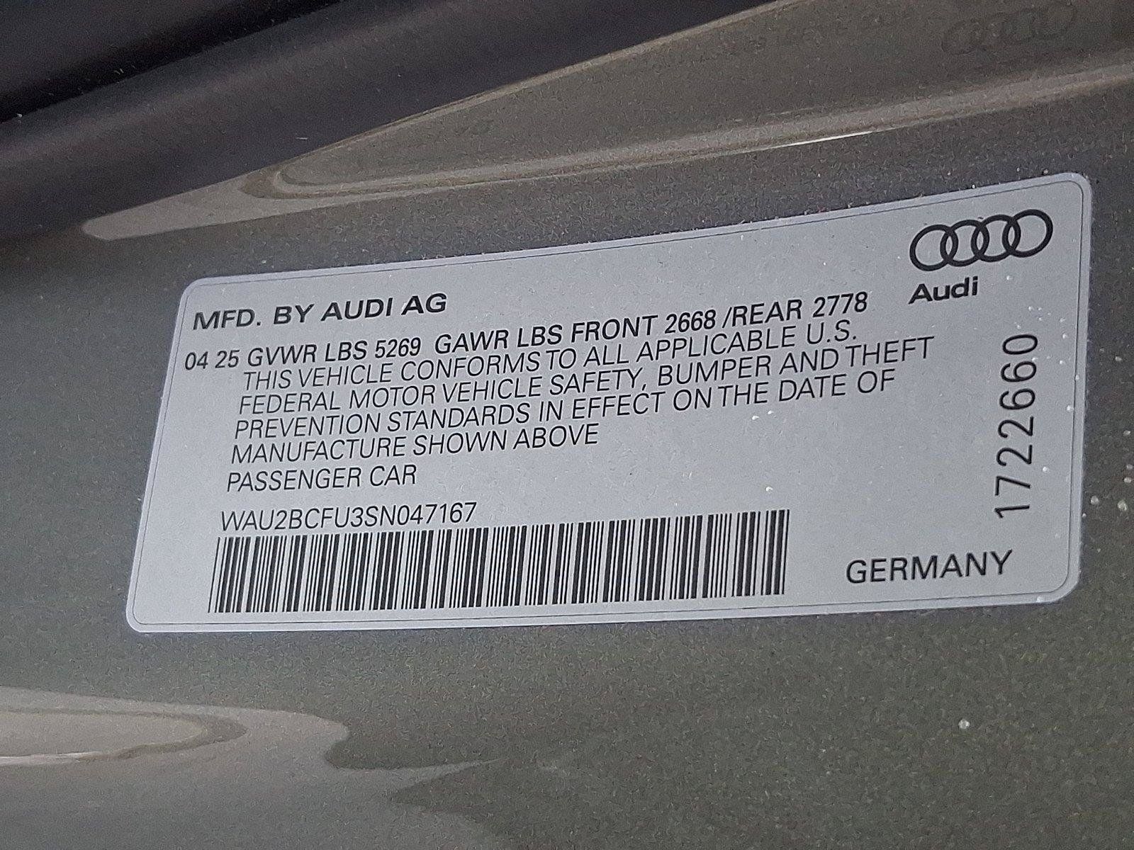 Used 2025 Audi A5 2.0T Premium Plus w/ Premium Plus AWD/4WD image 27