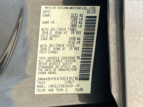 Used 2020 Nissan Titan SV w/ SV Convenience Package RWD image 32