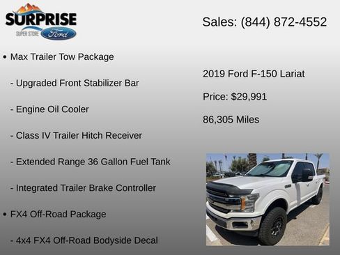 Used 2019 Ford F150 Lariat w/ Equipment Group 501A Mid AWD/4WD image 11