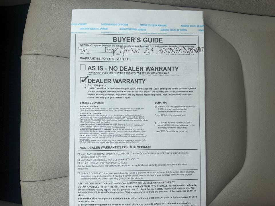 Used 2019 Ford Edge Titanium w/ Cold Weather Package AWD/4WD image 33