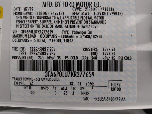Used 2019 Ford Fusion SE FWD image 33