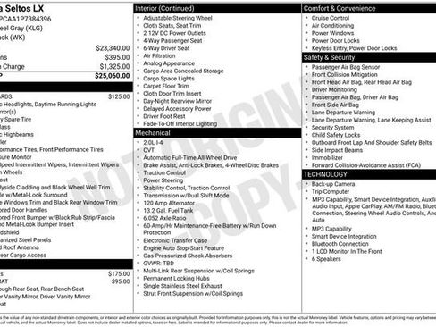 Certified 2023 Kia Seltos LX AWD/4WD image 13