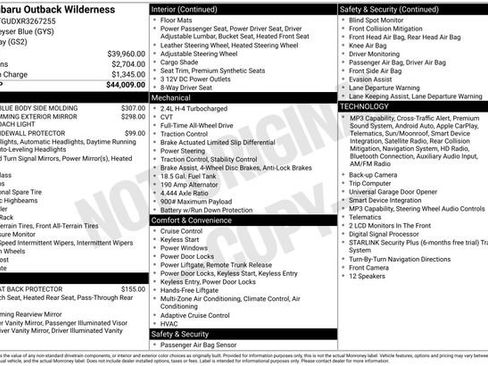 Certified 2024 Subaru Outback Wilderness AWD/4WD image 21