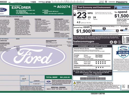 Used 2023 Ford Explorer Platinum w/ Class IV Trailer Tow Package image 35