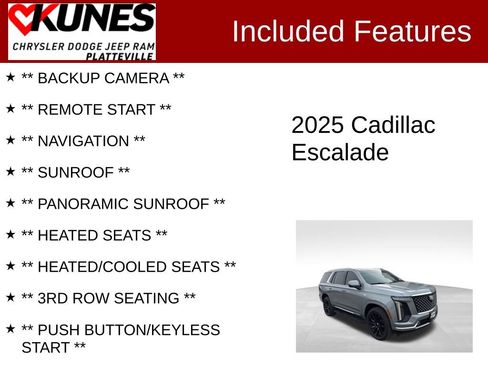 Used 2025 Cadillac Escalade Premium Luxury AWD/4WD image 2