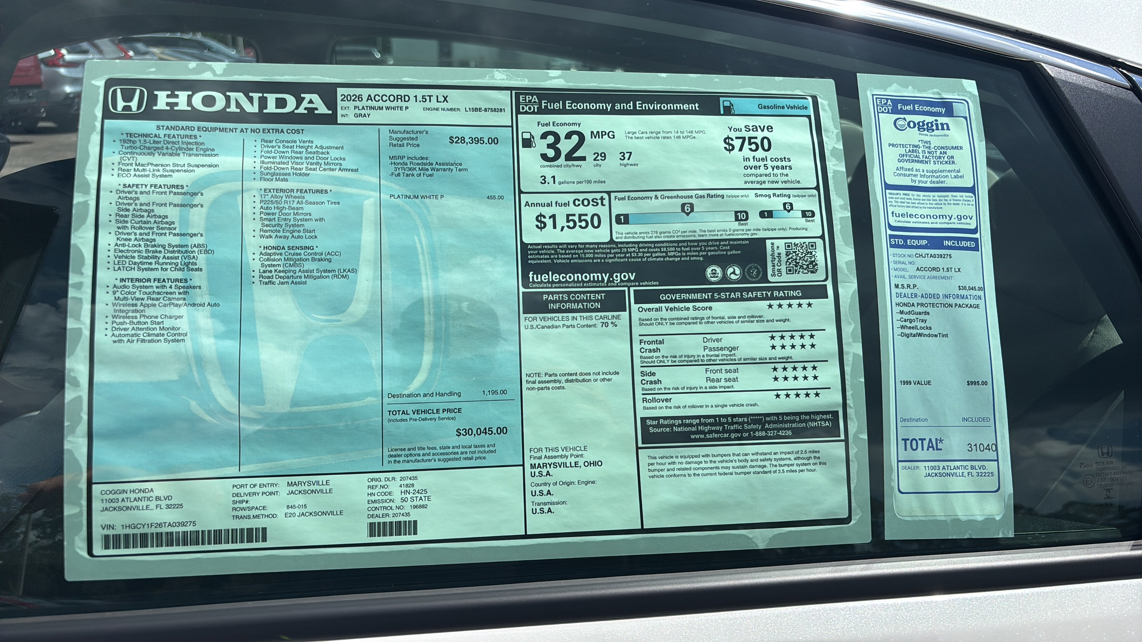 New 2026 Honda Accord LX image 10