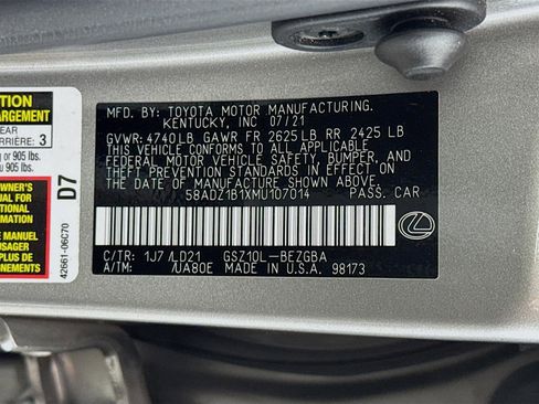 Used 2021 Lexus ES 350 w/ Premium Package image 33