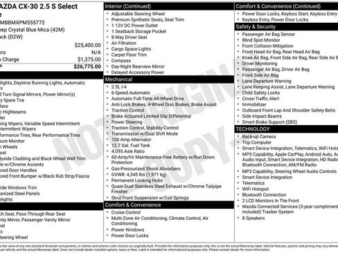Used 2023 MAZDA CX-30 AWD 2.5 S w/ Select Package image 22
