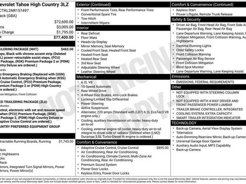 Used 2022 Chevrolet Tahoe High Country w/ Max Trailering Package image 6