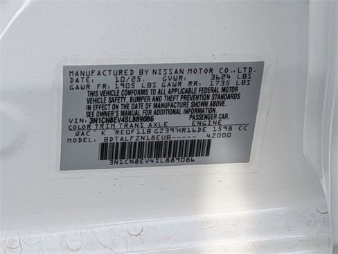 New 2025 Nissan Versa SV w/ Trunk Package image 26