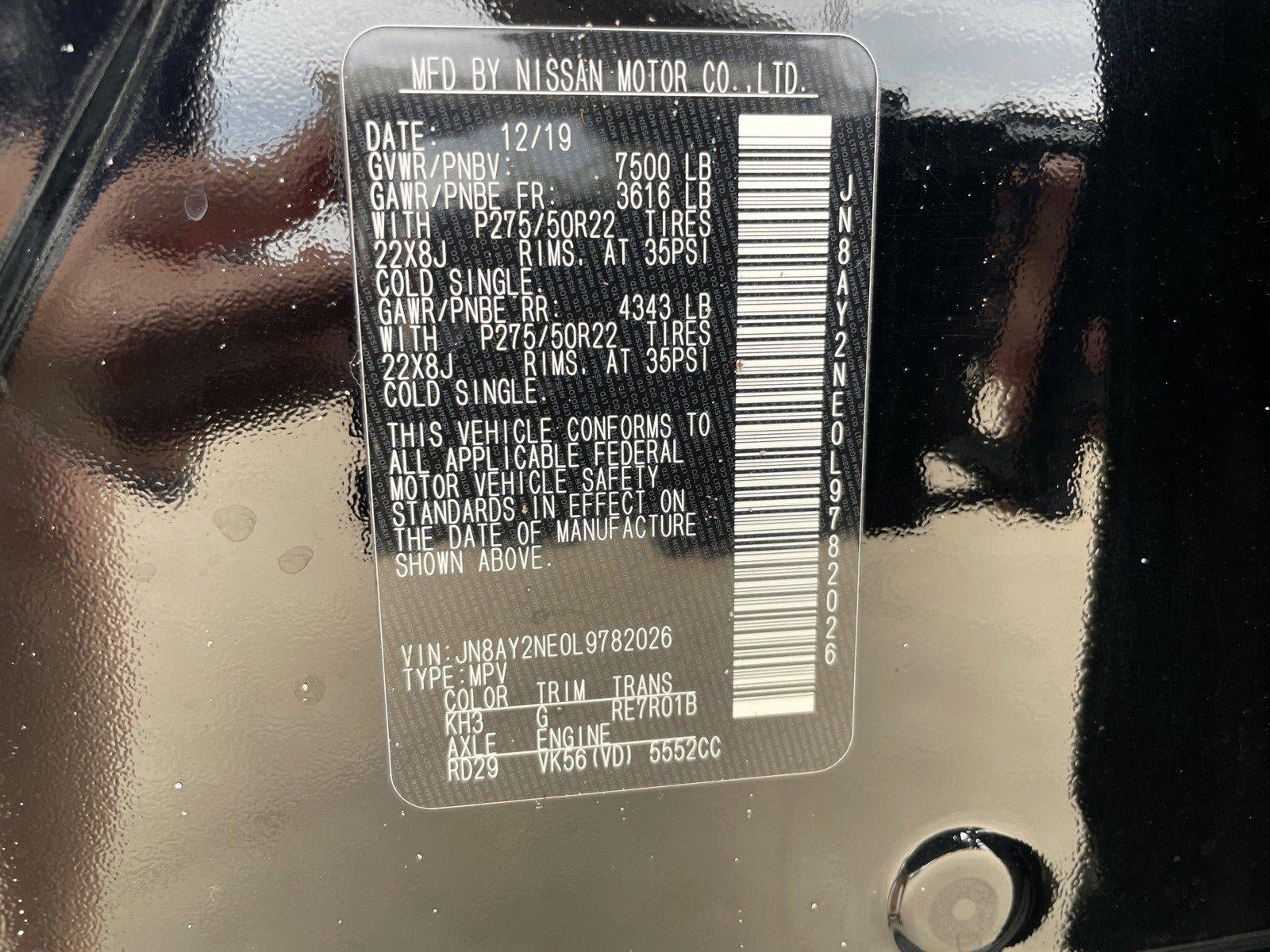 Used 2020 Nissan Armada Platinum w/ Platinum Reserve Package AWD/4WD image 13